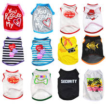 Dog Summer t-shirts Cute Printed Puppy Dogs Vests Clothes French bulldog Chihuahua Pet Cat Clothes Vest For Small Dogs Costume 2024 - buy cheap
