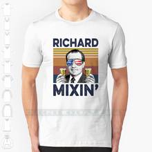 Richard Mixin Drink Vintage American Flag 4th Of July Newest Fashion Design Print Cotton T Shirt 6xl Big Size Richard 2024 - buy cheap