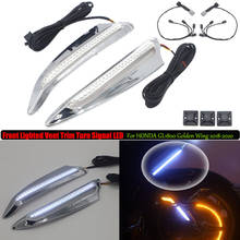 Kit de señal de giro LED en negro y cromo para HONDA GL1800 F6B, ala dorada 2018-UP 2019 2020, ventilación delantera iluminada, nuevo 2024 - compra barato