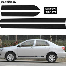 Accessories Car Styling Carbon Fiber Decal Car Side Skirt Sticker Automobiles 6pcs/set  For Toyota Corolla EX Spoiler 2004-2016 2024 - buy cheap