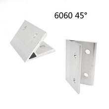 Junta de conexión de soporte de ángulo de esquina para perfil de aluminio de serie 6060, 45 grados, 6060, 60x60, 2 uds. 2024 - compra barato