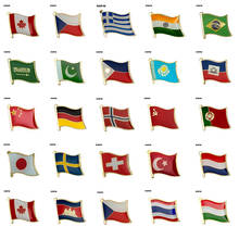 Emblemas de bandeira nacionais para mochilas conjunto de botões decorativos de broche para roupas 2024 - compre barato