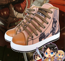 Attack on Titan cosplay cos shoes canvas fashion comfortable shoes casual men and women college anime cartoon students high help 2024 - buy cheap