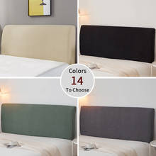 Funda elástica para cabecero de cama, cubierta para la cabeza de la cama, todo incluido, Color sólido, protección contra el polvo, Universal 2024 - compra barato