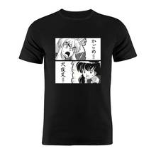 Camiseta Unisex de algodón, ropa de Arte de Anime de Inuyasha y Kagome 2024 - compra barato