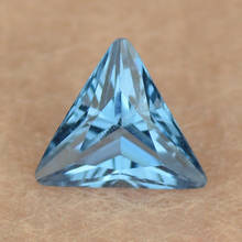 Оптовая продажа, 3x3 ~ 8x8 мм, 120 # светильник-голубой треугольный камень в форме аквамарина, синтетический шпинель, свободные камни для ювелирных украшений 2024 - купить недорого