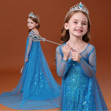 Нарядный костюм принцессы; Детская одежда принцессы с блестками; Детский карнавальный костюм; Одежда для дня рождения для девочек; Детские платья для девочек 2024 - купить недорого