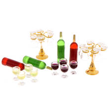 13Pcs/Set New 2019 Brand New Wine Drink Bottles, Goblets, Beer Cups,Wine Bottles Cup Holder Dollhouse Miniature Pub Shop 2024 - buy cheap