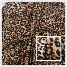 Elastic impervious drop milk silk frosted leopard pattern fabric for latin dance dress swimsuit diy sewing materials 1Meter 2024 - buy cheap