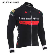 California republic cycling jersey long sleeve men autumn sports cycling clothing winter fleece & no fleece MTB bicycle wear 2024 - buy cheap