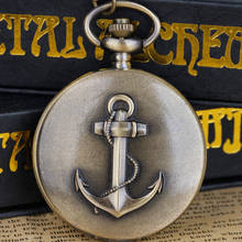 Quartz Pocket Watch Anchor Pattern for Foremast Hand Marine Antique Necklace Chain Casual Men Watches Gifts 2024 - buy cheap