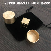 Super Mental Die (Brass) Magic Tricks Magician Close Up IllusionsGimmick Prop Metalism Classic Toys Dice Number Prediction Magia 2024 - buy cheap