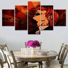 5 Piece Wall Art Canvas Anime Manga Pictures Figure Man With Red Hair Prints And Posters Home Decor Bedroom Decoration Paintings 2024 - buy cheap