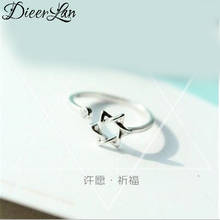 Boêmio étnico prata cor estrela david anéis para o casamento nupcial do vintage anéis de dedo presentes de natal 2024 - compre barato