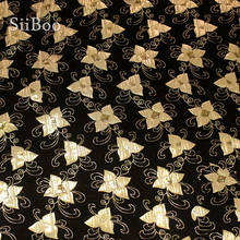 American style black gold leaves metallic jacquard brocade fabric for dress coat suits fabric cloth tela tejido FREE SHIP SP3262 2024 - buy cheap