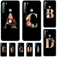 Para htc desire 20 pro desire 19 mais caso bonito adorável padrão dos desenhos animados flores letras pretas silicone capa macia 2024 - compre barato