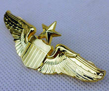 Tomwang2012. Golden USAF-INSIGNIA de ala de METAL para piloto de la Fuerza Aérea de los Estados Unidos, INSIGNIA clásica 2024 - compra barato