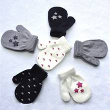 Kids Little boy Girl Dot Star Heart Pattern Mittens Children Boys Girls Gloves Soft Knitting Warm Mittens  3-5T 2024 - buy cheap