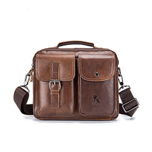 Men's Bags Retro Men's handbags Genuine Leather men's crossbody bag Fashion shoulder briefcase The first layer of leather bag 2024 - buy cheap