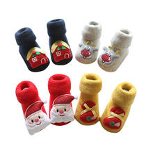 Cotton Baby Socks Christmas Rubber Slip-resistant Floor Socks Cartoon Infant baby Animal Socks Winter Autumn Thicken Warm Shoes 2024 - buy cheap