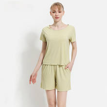 Modal Pajamas Suit Female Summer Thin Loose Large Size Sleepwear Short-sleeved High Waist Shorts Homewear Two-piece Pyjamas Set 2024 - buy cheap