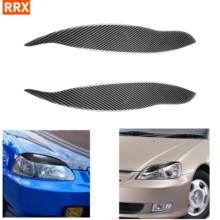 Cubierta de fibra de carbono para faros delanteros de coche, accesorios para Honda Civic 6th, 1999-2000, cejas, párpados 2024 - compra barato