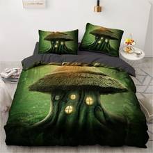 3D Bedding Sets Black Duvet Quilt Cover Set Comforter Bed Linen Pillowcase King Queen 210x210cm Green Forest Design Home Texitle 2024 - buy cheap