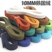 10mm 1M Width Flat Faux Suede Leather Cord Korean Velvet Leather Rope String DIY Bracelet Necklace Jewelry Making Finding 2024 - buy cheap