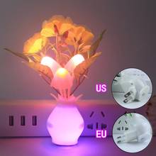 Mushroom Lamp Novelty Night Light Colorful LED Night Lights US/EU Plug 220V Night Lamp For Bedside Sensor Romantic Night Light 2024 - buy cheap