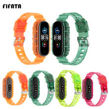 FIFATA Silicone Strap For Xiaomi Mi Band 6 5 Smart Sports Watchband For Huami Amazfit Band 5 Wrist Strap Accessories Bracelet 2024 - buy cheap