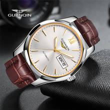 GUANQIN-Reloj de acero inoxidable para hombre, accesorio masculino resistente al agua con mecanismo automático japonés NH36, movimiento de zafiro 2024 - compra barato