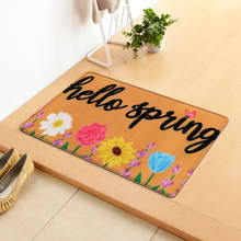 Drop Shipping New Mat Washable Beautiful Flower Floral Door Mats Bedroom Non-Slip Floor Mats Area For Living Room 2024 - buy cheap