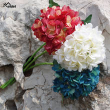 Flores artificiales de hortensia, rama de seda falsa, ramo Floral para fiesta de boda en casa, novia, decoración del hogar 2024 - compra barato
