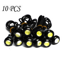 10 pçs, 18mm, lâmpadas led, olho de águia, luzes diurnas, lâmpada do carro do olho de águia, dho 12 v 2024 - compre barato