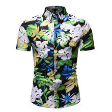 Mens Casual Short Sleeve Hawaiian Shirt Summer Aloha Shirts Men Button Down Floral Shirt Men Party Beach Vacation Shirts Camisa 2024 - buy cheap