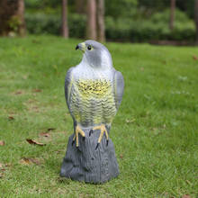 17 x 17.5 x 41cm Garden Bird Scarer Scarecrow Decor Realistic Falcon Decoy Weed Pest 2024 - купить недорого