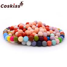 Coskiss Infant Teether Silicone Beads 20pc 12mm Round Silicone Baby Teething Beads Food Grade Nursing Chew Baby Teether 2024 - buy cheap