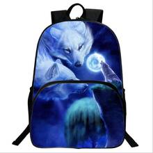 Nueva mochila para el colegio con Lobo con estampado de dibujos animados para niños mochila para estudiantes de primaria y secundaria 2024 - compra barato