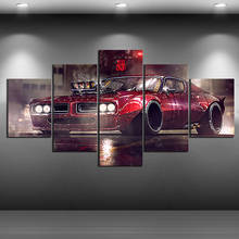 HD Prints Painting 5 Panel Vehicle Retro Sport Car Pictures Wall Art Modular Canvas Poster Modern Bedside Background Home Decor 2024 - buy cheap