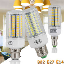 1X LED Corn Bulbs E27 Light B22 E14 5730 SMD 24LEDs - 165LEDs Chandelier Candle LED Light For Home Decoration Ampoule 110V 220V 2024 - buy cheap