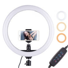 16cm/26cm led anel selfie luzes ao vivo multi-função regulável anel de luz para câmera do telefone live stream maquiagem youtube facebook 2024 - compre barato