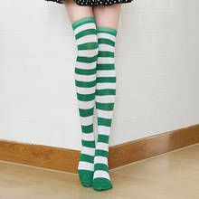 Green Knee Socks Sexy Slim Striped Long Socks Autumn Winter Fshion Easter Ball Party Costume Knee High Socks 2024 - buy cheap
