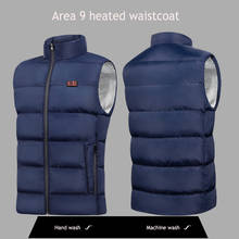 Heated Vest Usb Couples Smart Area 9 Double Switch Control Front And Back Winter Men's Jacket Washable Heating Vest Size S-4xl 2024 - buy cheap