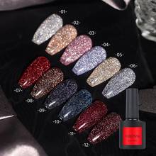 12 Colors Reflective Glitter Nail Glue Bright Bungee Crystal Diamond Powder Nail Broken Glue Nail Polish Nail Art TSLM1 2024 - buy cheap