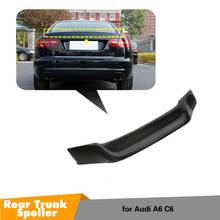 For Audi A6 C6 Spoiler 2008-2011 High Quality Carbon Fiber Rear Trunk Roof Spoiler Wing Car Styling 2024 - buy cheap