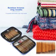 Conjunto de agulhas de tricô redondas, mudança de cabeça de alumínio, agulha de crochê, fio tecido diy, ferramenta de tricô artesanal 2024 - compre barato