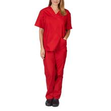 40# Unisex Nurse Uniform Set Pockets Men Women Short Sleeve V-neck T-shirt Tops+pants Nursing Working Uniform Set Suit Подходить 2024 - buy cheap