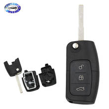 ¡Venta! 3 botones Flip control remoto plegable para Fiesta de enfoque C Max Ka Key Case Fob HU101 Blade 2024 - compra barato