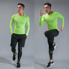 2021 Men's Running Sets Quick Dry 3pcs / Sets Compression Sport Suits Basketball Tights Clothing Gym Fitness Jogging Sports 2024 - buy cheap