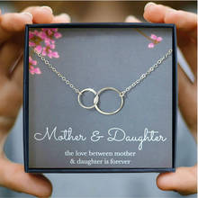 Mother Daughter Necklace for Women Mother's Day Gift Two Interlocking Infinity Circles Pendant Necklaces Birthday Jewelry 2024 - buy cheap